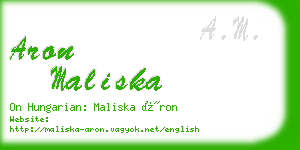 aron maliska business card